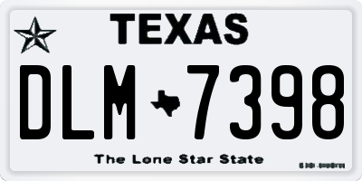 TX license plate DLM7398