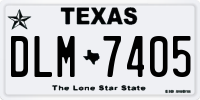 TX license plate DLM7405