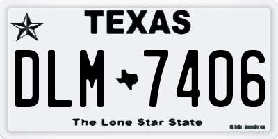 TX license plate DLM7406