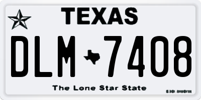 TX license plate DLM7408