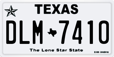TX license plate DLM7410