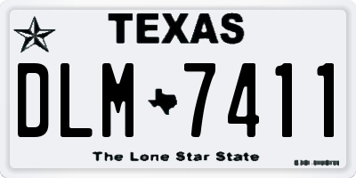 TX license plate DLM7411
