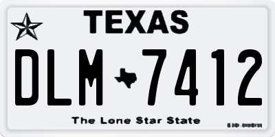 TX license plate DLM7412