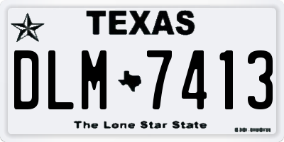 TX license plate DLM7413