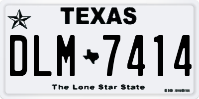 TX license plate DLM7414