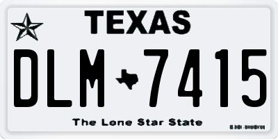 TX license plate DLM7415