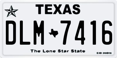 TX license plate DLM7416