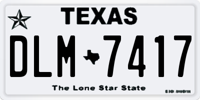 TX license plate DLM7417
