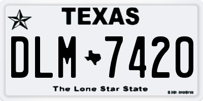 TX license plate DLM7420
