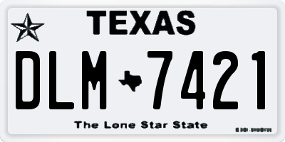 TX license plate DLM7421