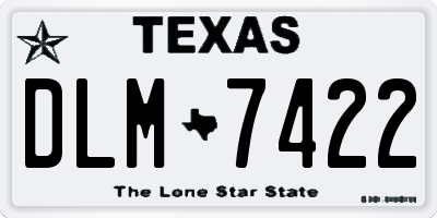 TX license plate DLM7422