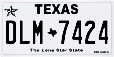 TX license plate DLM7424