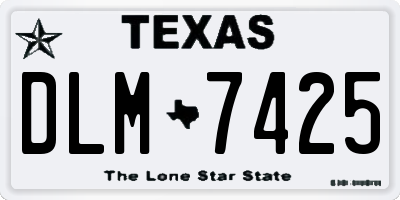 TX license plate DLM7425
