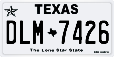 TX license plate DLM7426