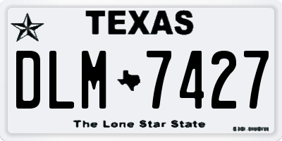 TX license plate DLM7427