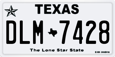TX license plate DLM7428
