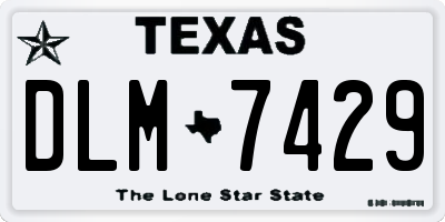 TX license plate DLM7429