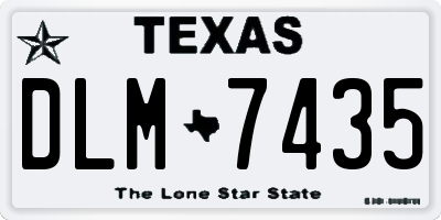 TX license plate DLM7435
