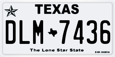 TX license plate DLM7436