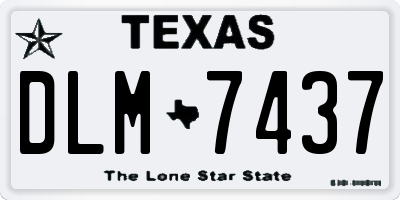 TX license plate DLM7437