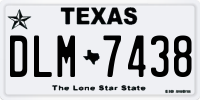 TX license plate DLM7438