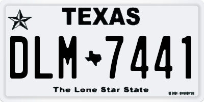 TX license plate DLM7441