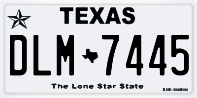 TX license plate DLM7445