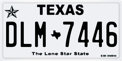TX license plate DLM7446