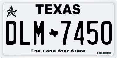 TX license plate DLM7450