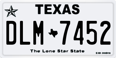 TX license plate DLM7452