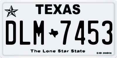 TX license plate DLM7453