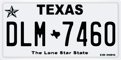 TX license plate DLM7460