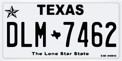 TX license plate DLM7462