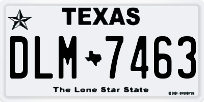 TX license plate DLM7463
