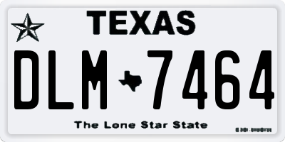 TX license plate DLM7464