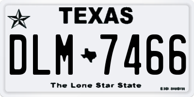 TX license plate DLM7466