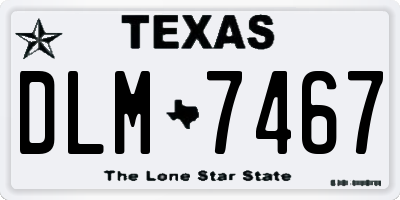 TX license plate DLM7467