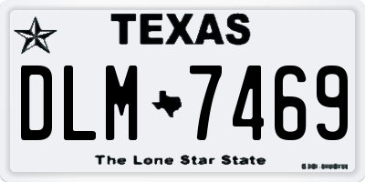TX license plate DLM7469