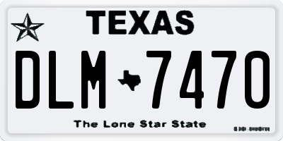 TX license plate DLM7470