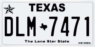 TX license plate DLM7471