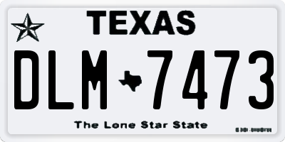 TX license plate DLM7473