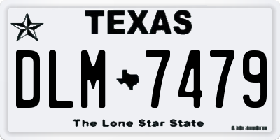 TX license plate DLM7479