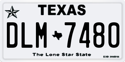 TX license plate DLM7480