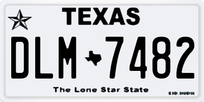 TX license plate DLM7482