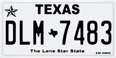 TX license plate DLM7483