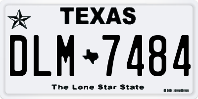 TX license plate DLM7484