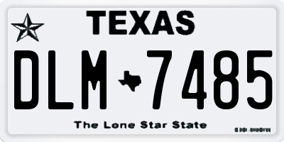 TX license plate DLM7485