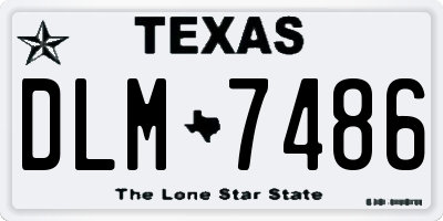TX license plate DLM7486