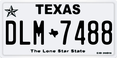 TX license plate DLM7488