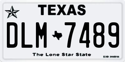 TX license plate DLM7489